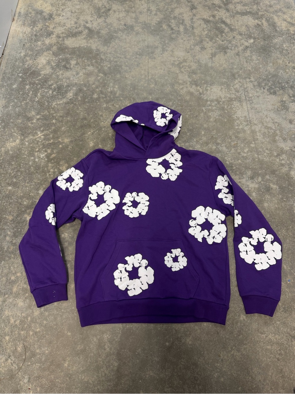 Denim Tear Purple Cotton Wreath Hoodie